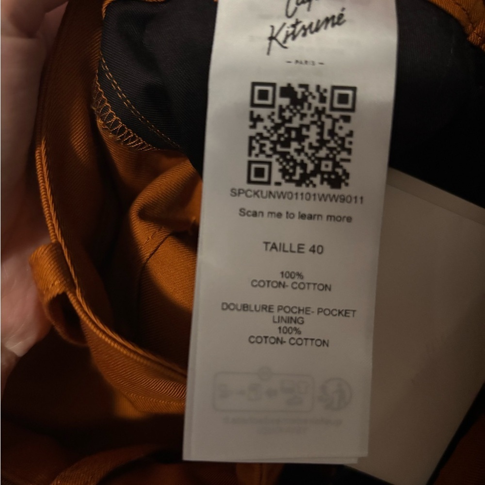 Maison Kitsuné Casual Pants Size 40 US 8 Spice Relaxed Trouser NWT - Picture 12 of 12